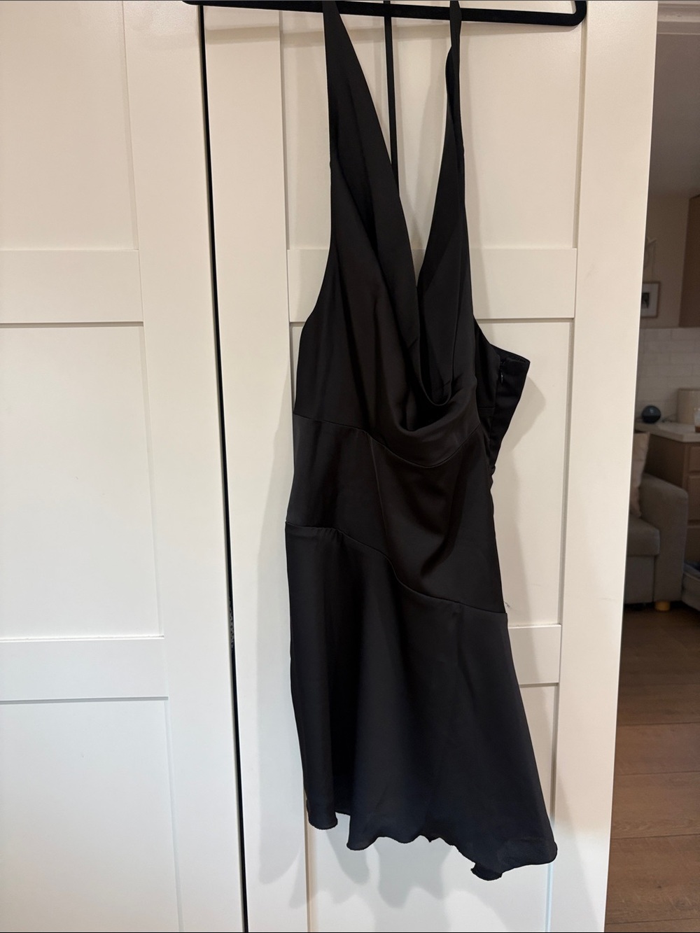 Oh Polly Black cowl neck Women's Dress